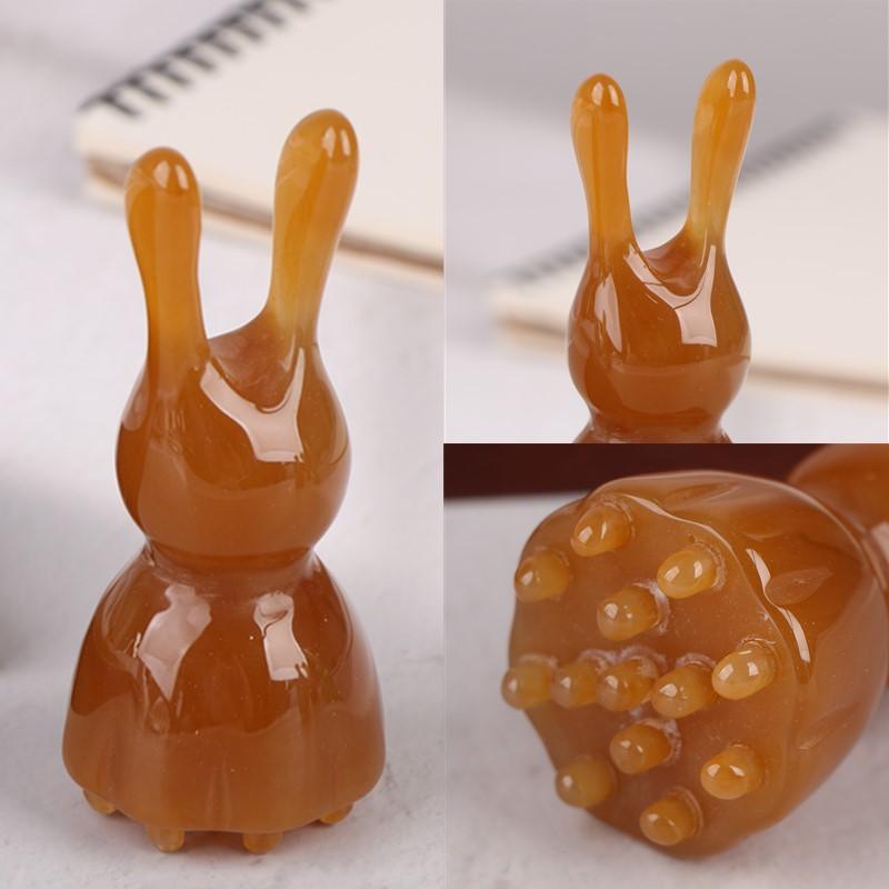 Multifunctional Resin Nose Scraping Massager Facial Scraping Massager Head Scalp Massage Comb Rib Shifting Rod Acupoint Stick