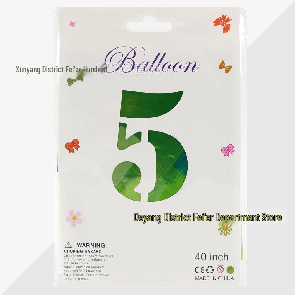 40" Green Plaid Aluminum Balloon for Military-Themed Baby Birthday Party Decorations