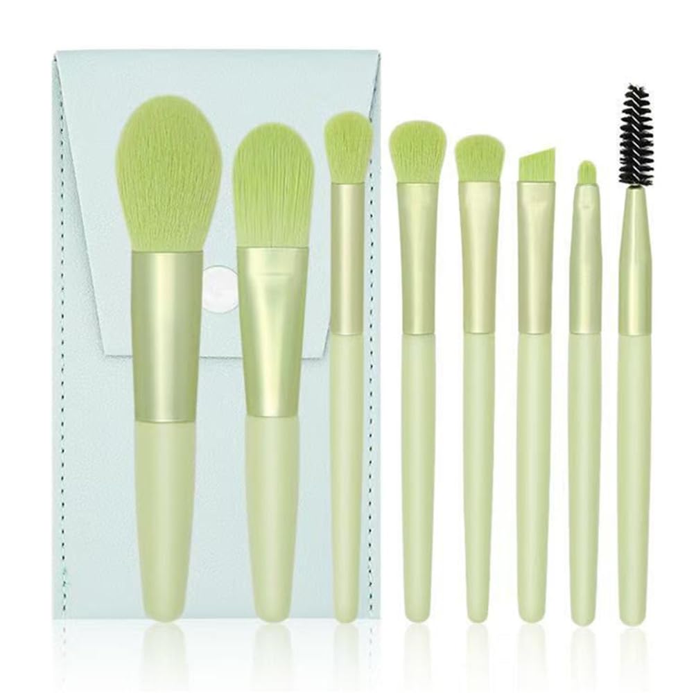 BAOQISHAN Makeup Brush Set with Cosmetic Premium Fiber Easy To Convenient for Everyday Makeup Tool 8-Piece Bag, Bristles, Ultra-Soft Brushes, Carry,