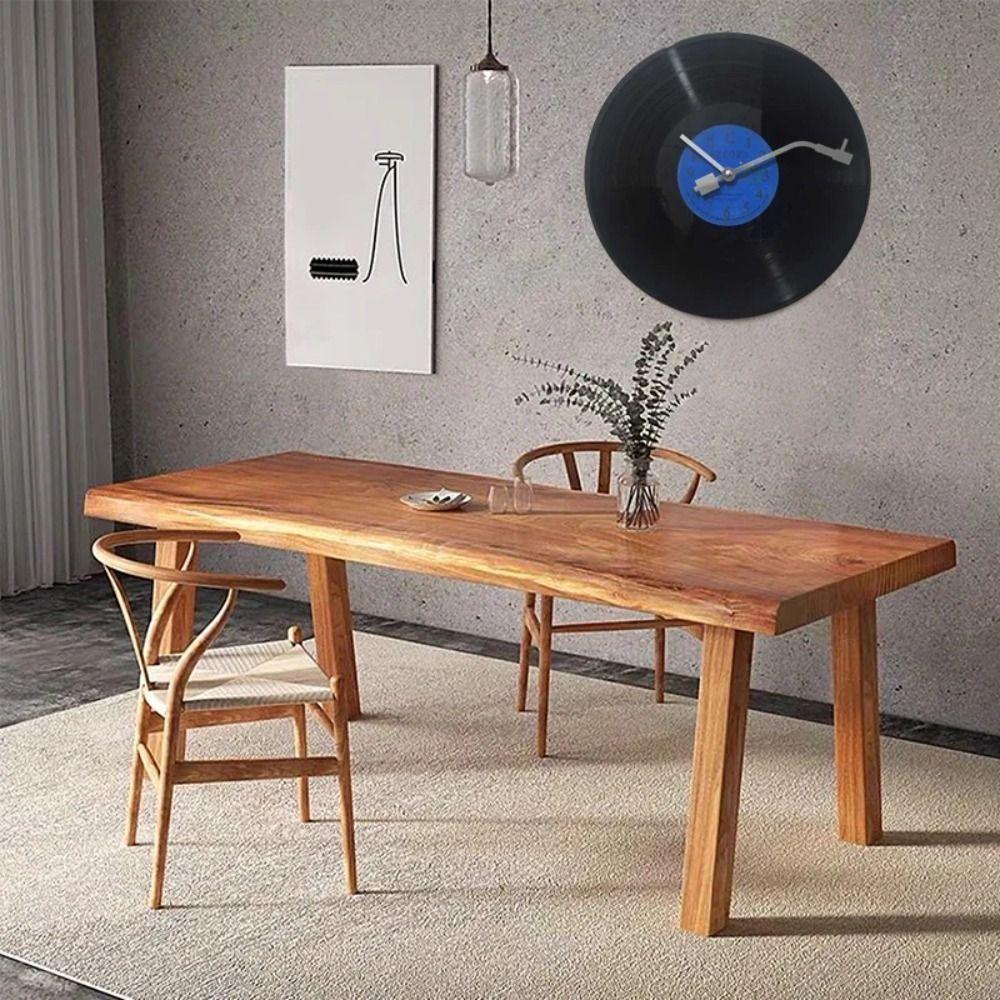 Ultra-Quiet Vinyl Record Wall Clock Vintage Music Decor Household Wall Clock Gift