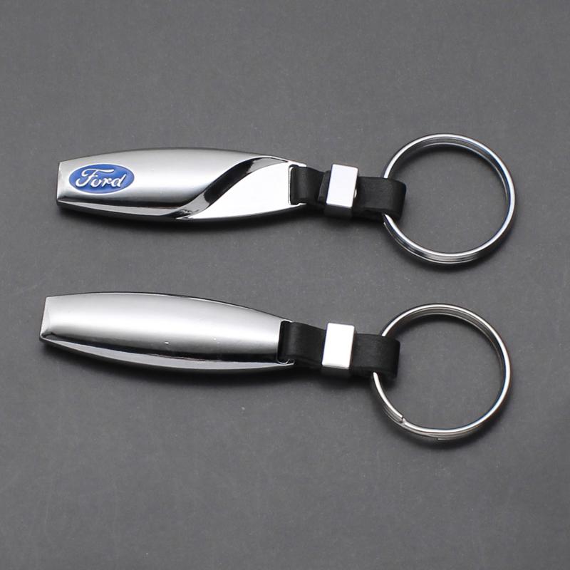 FENK5 For Ford Focus 2 3 1 MK2 MK3 MK1 Fiesta Ranger Mondeo Fusion Kuga Metal/Leather Car Logo Keychain Keyring Key Holder Accessories