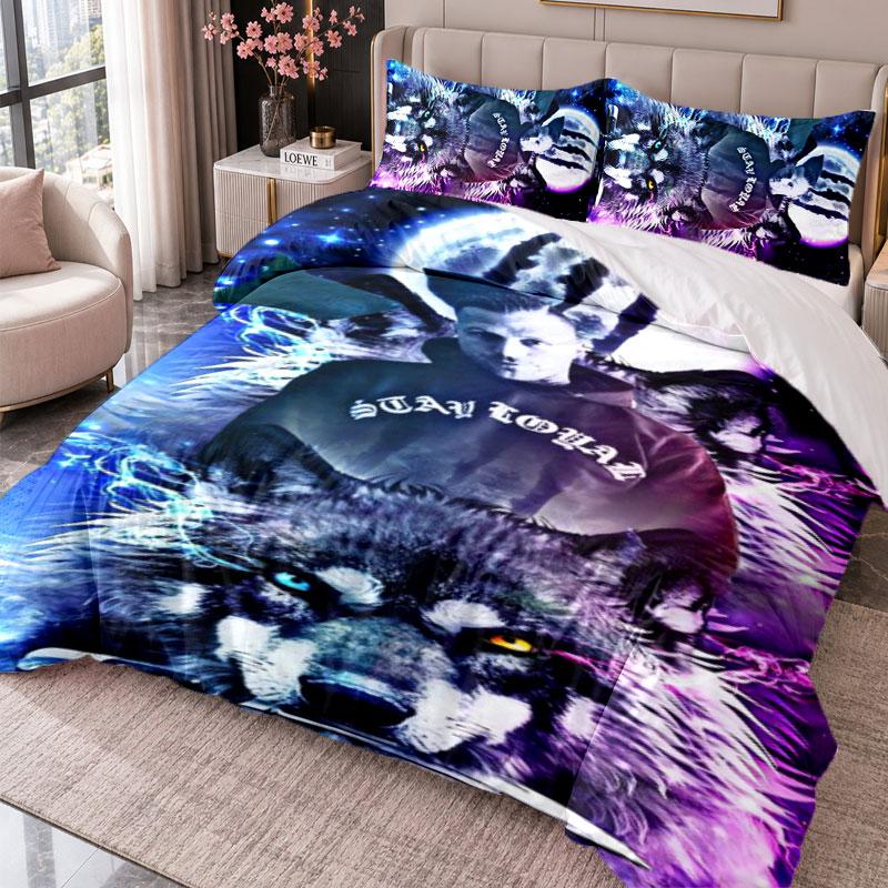 Kontra K 3Pcs Bedding Set Duvet Cover With Two Pillowcases For Bedroom Home Decoration