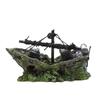 Fish Tank Shipwreck Pirate Ship Ornament Simulation Underwater World Fish Tank Landscape Ornament Resin Decoration