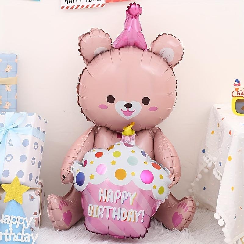 Fødselsdagskage Ballon med Fod Stående Folieballon Sød Kageballon Børn Dreng Pige Fødselsdagsfest Dekoration Forsyninger Baby Shower