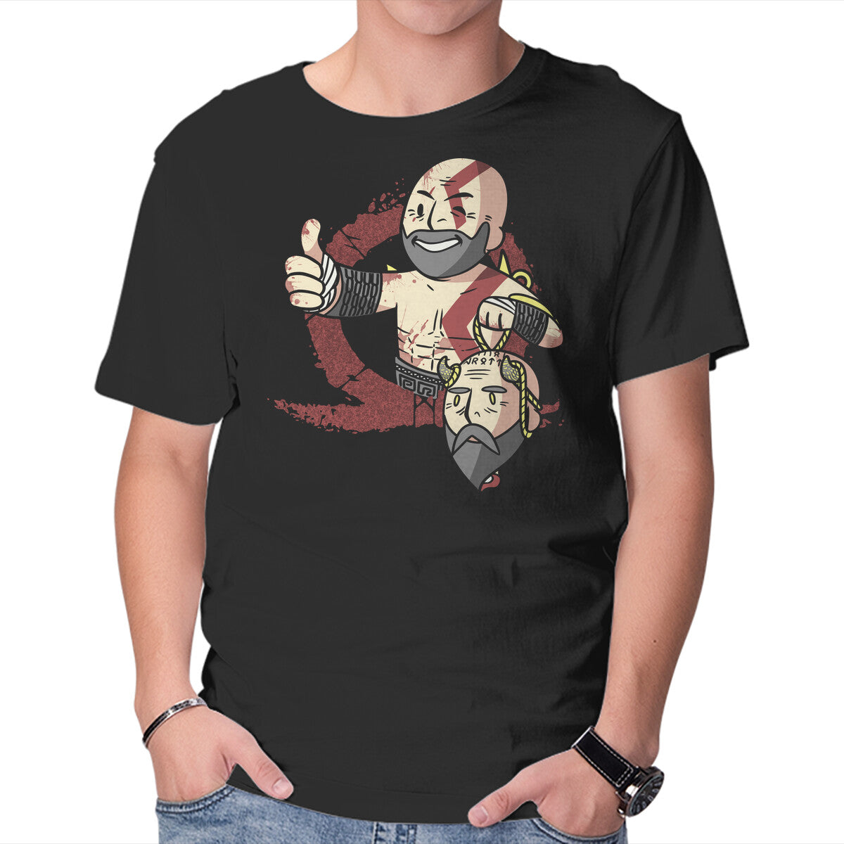 Unisex Crew Neck T-Shirt War Boy Graphic Short Sleeve Casual Tee S