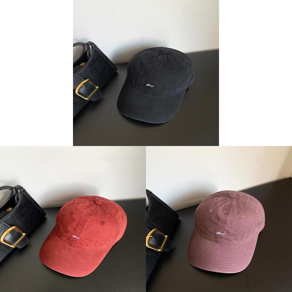 Cotton Baseball Cap With Embroidered Letters For Casual Sports And Sun Protection