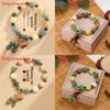 Vintage Lotus Beaded Bracelet For Men And Women With Chinese Style And Spiritual Symbols