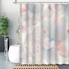 3D Floral Shower Curtain - Modern Romantic Flower Sea Design, Includes 12 Hooks, Elegant Bathroom Decoration