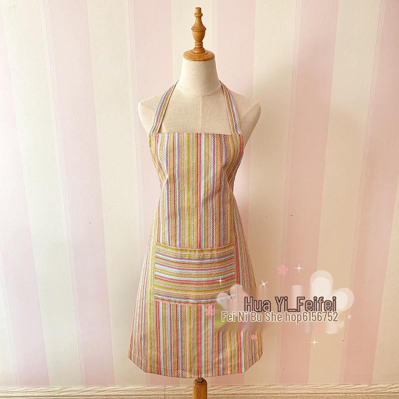 Korean Style Cotton Lace Apron - Cute, Sleeveless, Anti-Stain Kitchen Wear