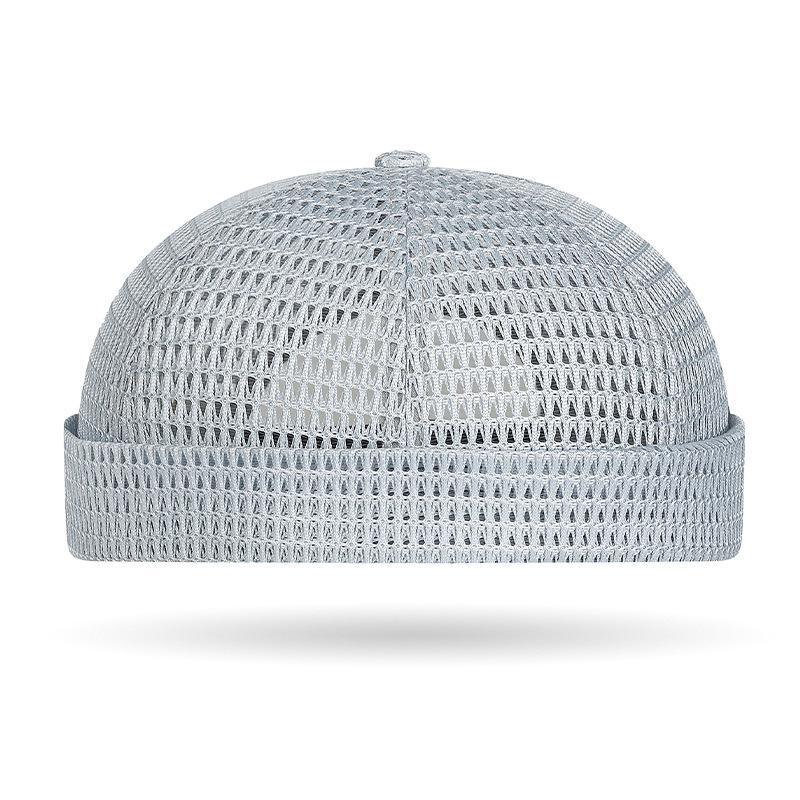 1Pcs Fashion Summer Adjustable Docker Beanies Hat Mesh Breathable Brimless Melon Skin Hat Outdoor Hip Hop Sailor Landlord Cap
