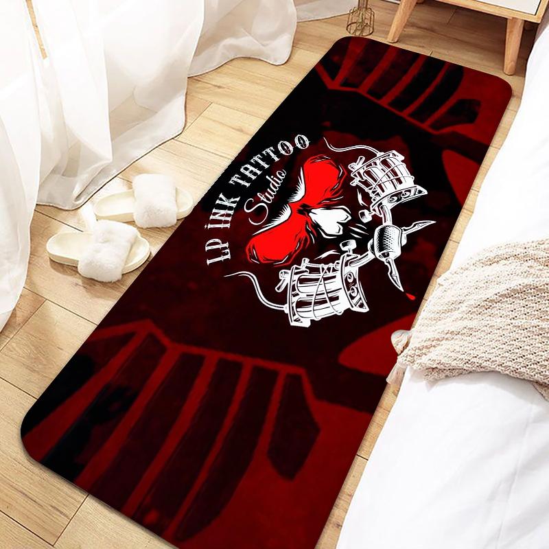Tattoo Shop Door Mat Entrance Non-slip Doormat Washable Kitchen Carpet Living Room Hallway Rugs Bathroom Bath Door Mats