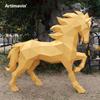 Golden Horse DIY Paper Model Ornament - Auspicious Year of the Horse Interior Art Set