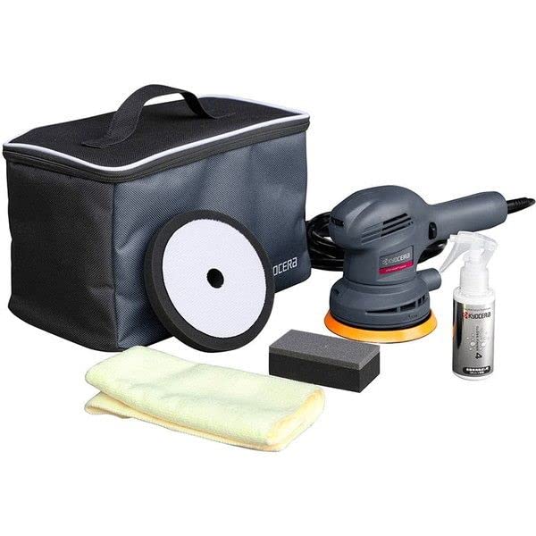 

Kyocera Professional Polisher APED130KT 637051A Black and Easily Remove Water Stains and Add Shine to Your Car Polishing Kit with Storage Bag and чёрный