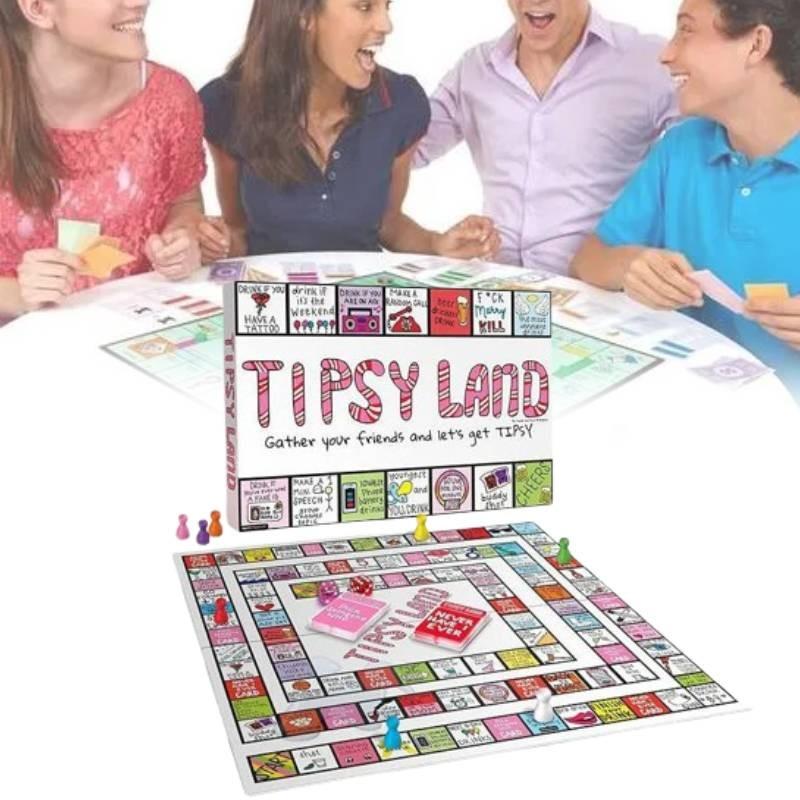Tipsy Land Party Board Game Vibrant Colorful Game Perfect For Friends And Parties