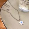 Small Fresh Blue Flower Necklace Cute Collarbone Chain Girlfriend Gift Summer Accessories Women
