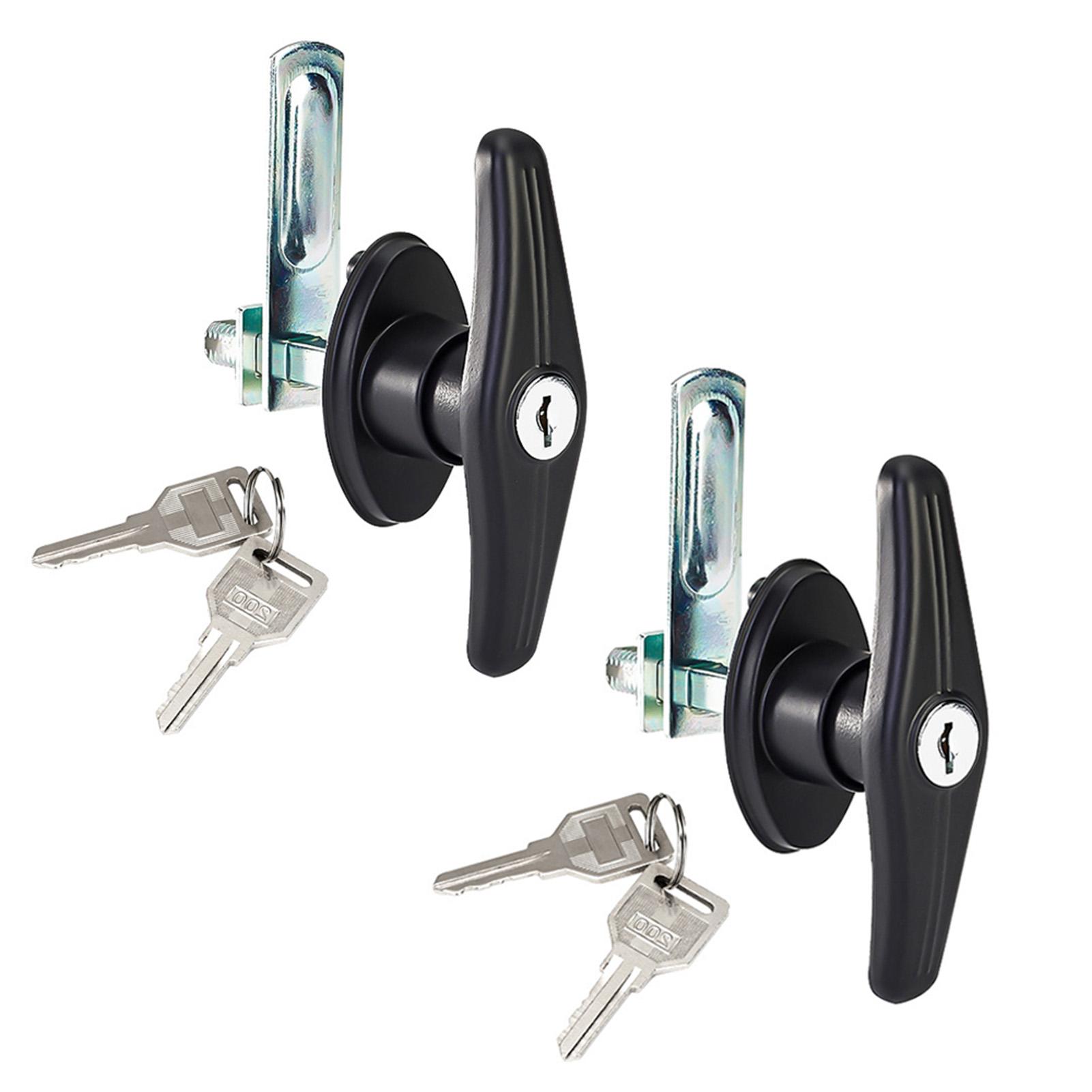 

RV Door Lock T-Handle Lock Alloy Connecting Rod Chassis T-Handle Door Lock Hardware Lock Mechanisms T Handle Rear Campervan