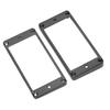 2Pcs Humbucker Pickup Ring Metal Mounting Frame Flat Bottom Replacement for LP Electric Guitar