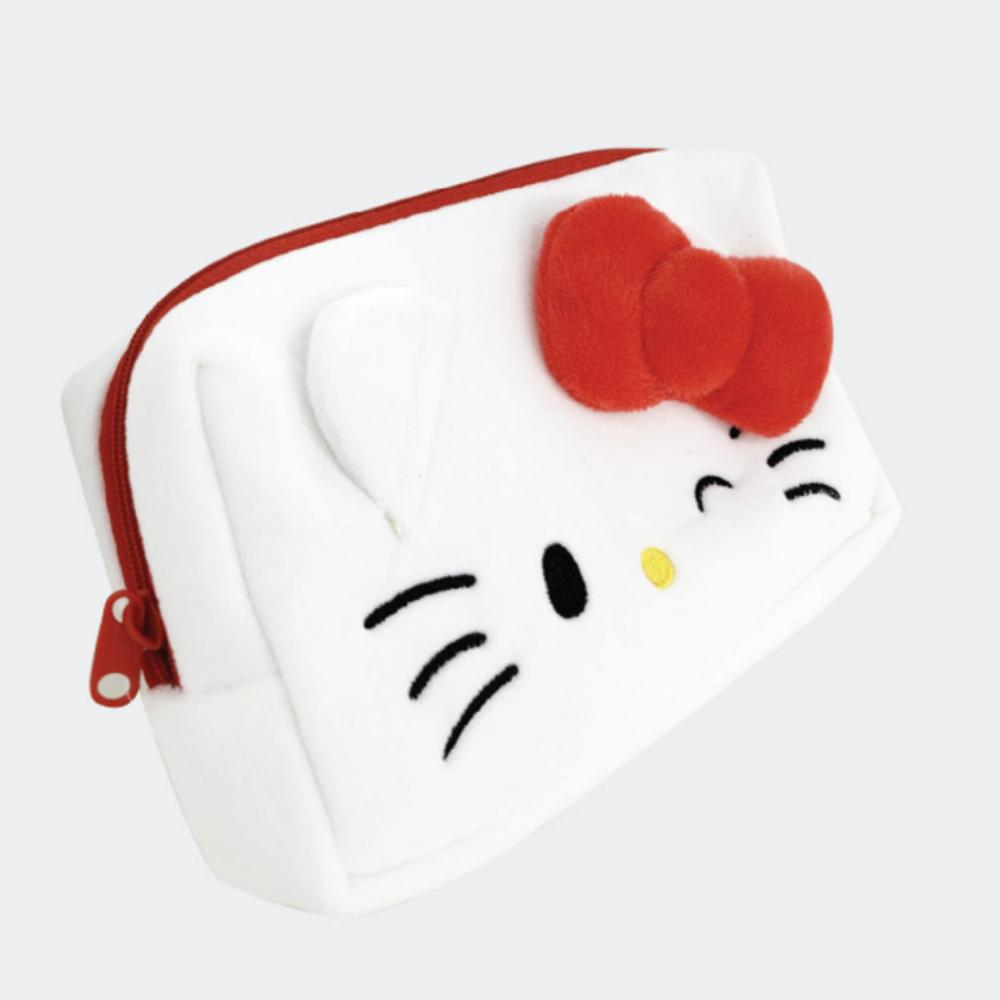 Bolsito de Felpa con Cara de Hello Kitty