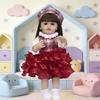 Fashion New 55cm Reborn Baby Girl Dolls Looks Like Princess Wear Red Dress Kids Playmates Christmas Birthday Gifts