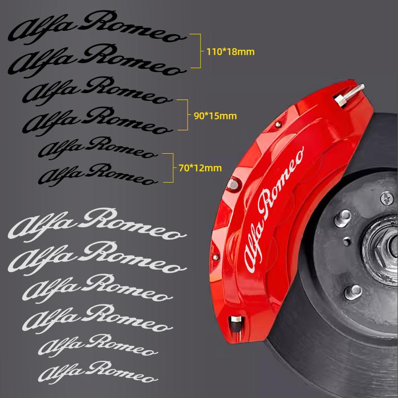 FPEV2 Auto Zubehör Bremssattel Abzeichen Aufkleber Dekoration Aufkleber Decal Für Alfa Romeo 159 166 Giulietta Giulia Mito Stelvio Brera Spider