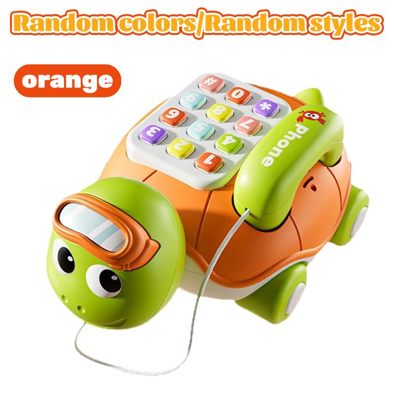 

Multi-function Musical Turtle Crawling baby Toys For 6M+ Baby Educational Music Simulation Telephone Baby Crawling Toy оранжевый