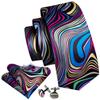 High Quality Brand Ties Design Necktie Handkerchief Cufflinks Set Print New Arrival Fashion for Wedding Party Silk for Men Wool