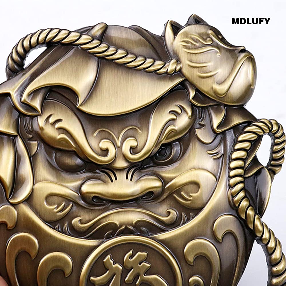 MDLUFY Car Emblem 3D Daruma Car Label Metal Car Sticker JDM Modified Vehicle Sign