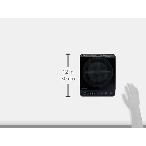 Iris Ohyama IH Stove 1 Burner IH Cooking Heater 1000W Tabletop Design IHK-T38-B Black