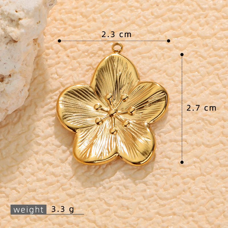 European & American Stainless Steel Natural Stone Sunflower Earrings - Non-fading DIY Pendant Charm Accessories