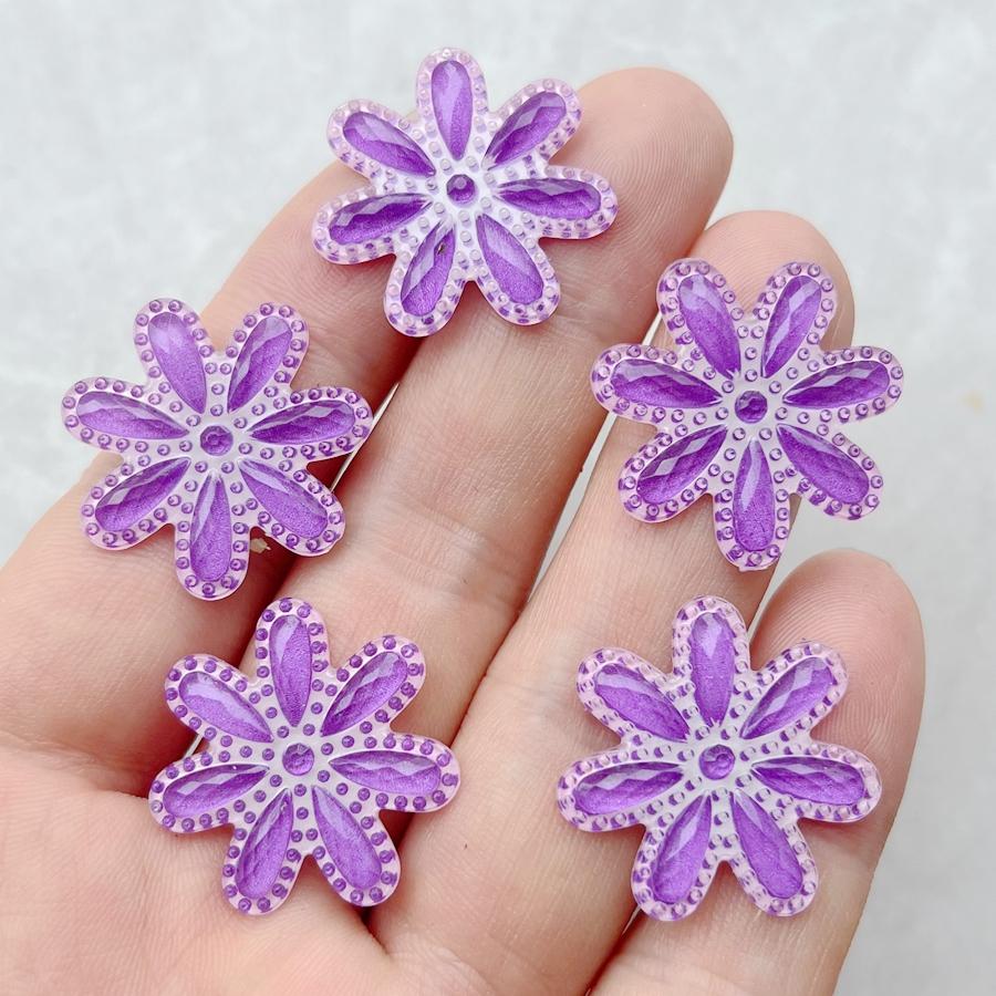 20 Pieces of 25mm Charming Flower Rhinestone Scrapbook Suitable for Jewelry Making DIY Various Handmade Decorations