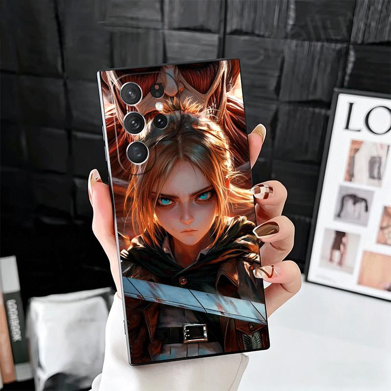 

A-Attack On T-Titan Mikasa Soft Phone Case for Samsung Galaxy S26 S25 Edge S24 Ultra S23 Plus S22 S21 FE S20 Black Cover Back Sh Samsung S22 Plus