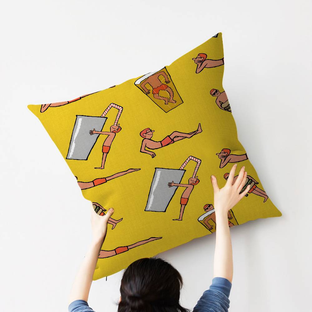 Kunst JJean JJullien Niedliche Kissenbezüge Kissenbezug Wohnzimmer Sofa Heimdekoration Maßgeschneidert