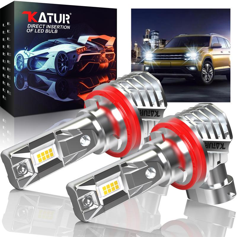 

Katur 2 шт. H8 H11 Светодиодные лампы для фар автомобиля Super Led 6000K Белые Plug and Play DC 12V Canbus H9 H16 Для Acura MDX RDX TLX H8 H9 H11 H16JP