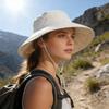 Nouveau Chapeau de Pêcheur Printemps et Été, Chapeau de Soleil à Large Bord pour Femme, Chapeau de Soleil Décontracté et Polyvalent, Extérieur