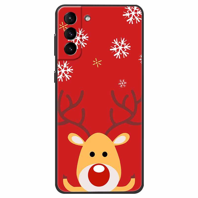 Christmas Case For Samsung S21 Plus Case S21 FE Silicone Soft TPU Cover for Samsung Galaxy S21 / S21 Ultra FE + 5G Case New Year