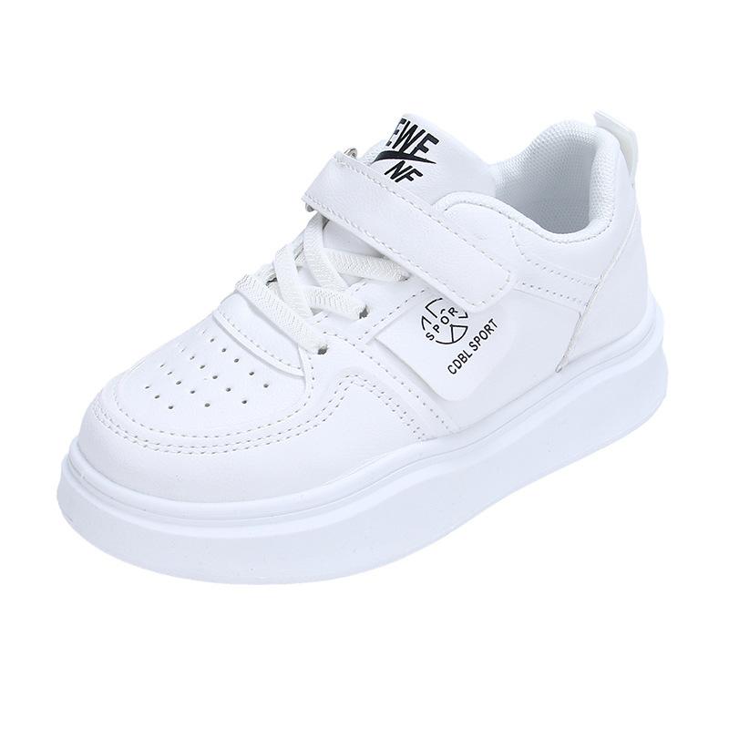 2025 spring and autumn new children's board shoes girls soft-soled sports shoes boys non-slip running shoes white shoes casual shoes