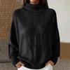 Women's Casual And Fashionable  Long Sleeved Knitted Solid Color Top Sweater