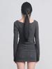 CERRIC Soft Long Top _ Charcoal