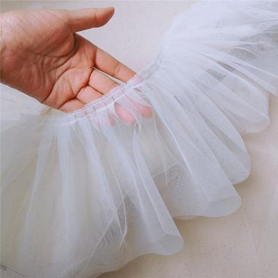 Fluffy Pleated Mesh Cloth Widened Clothing Lace Fabric DIY Girls One-piece Multi-layer Cake Skirt Curtain Sewing Accessories