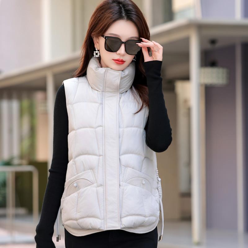 Autumn and winter new loose stand-up collar cotton vest women loose light mother girlfriend cotton vest outer wear
