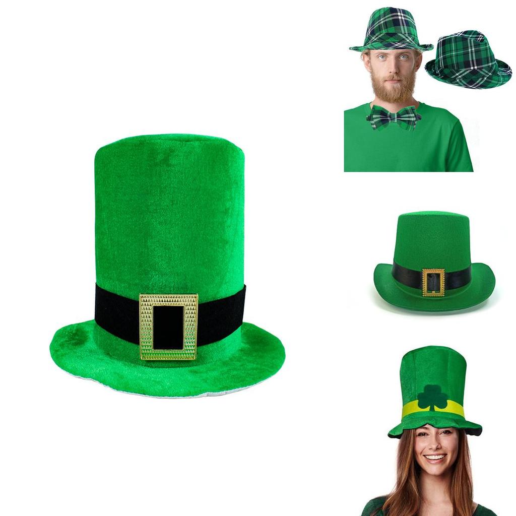 Adult Irish Leprechaun Shamrock Hat For St. Patrick's Day Fancy Dress Accessory