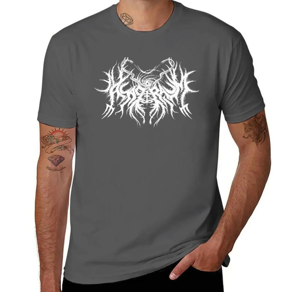 T-shirt banda Black Metal Asagraum nere top carini Camicetta Abbigliamento uomo
