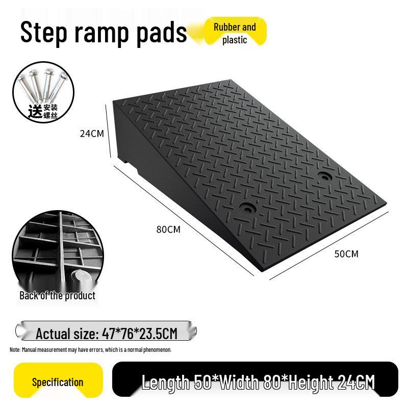 Rubber and Plastic Sloped Threshold Ramp Pad