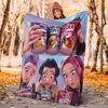 KPOP Hunter Flannel Blanket Soft Warm All-Season Throw, Design for Camping, Car Travel, Hiking Sofa, Bed, Office Perfect Gift for Parties