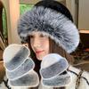 New Warm Fluffy Fur Bucket Hat Plush Thicken Panama Cap Ear Protection Soft Berets Winter