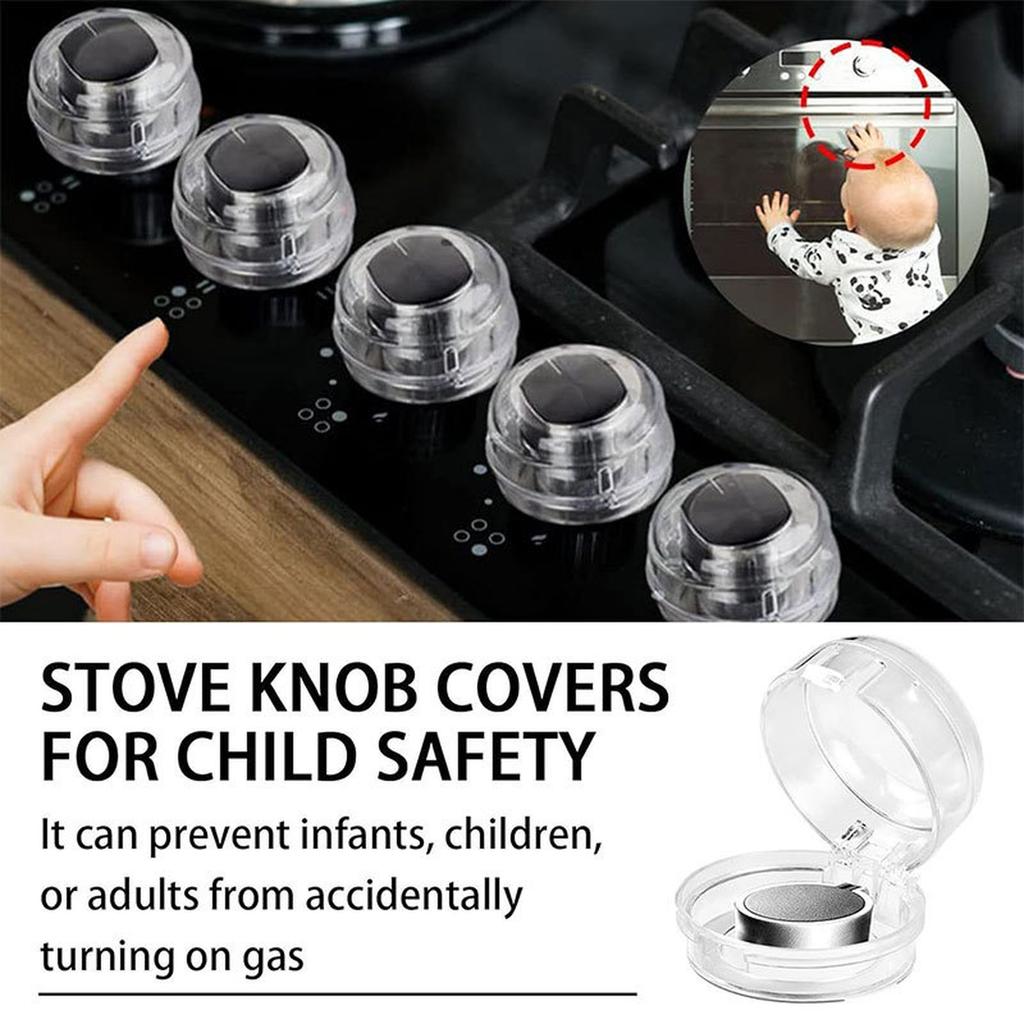Knob Covers Sturdy Plastic Oven Stove Gas Appliance  Covers Easy Installation Parent Friendly Guard