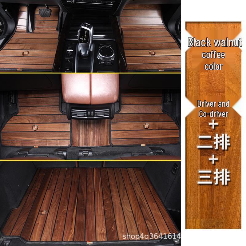 Teak Wood Car Floor Mats for Lincoln MKC, MKZ, Continental, Navigator