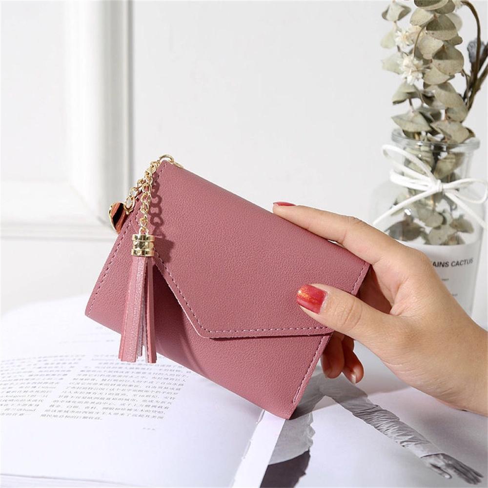

Newest Short Hand-Held Trend Heart-Shaped Pendant Simple Fashion Multi-Functional Lychee Pattern Women S Wallet