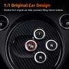 Carbon Fiber Car Gear Shift Button Switch Cover Sticker For Fiat 500 Abarth 595 695 12-23 Auto Interior Decoration Accessories
