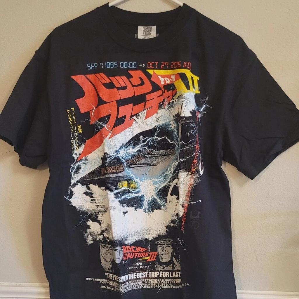 Rucking Fotten Back to the Future Japanischer DeLorean Grafik-T-Shirt Groß